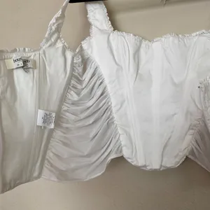 HOUSE OF‎ CB 'Catalina' White Broderie Anglais Corset NWOT size Large thumbnail 8
