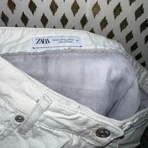 Zara grey denim mini skirt layered crossover design with a contrasting gray Y2K thumbnail 6