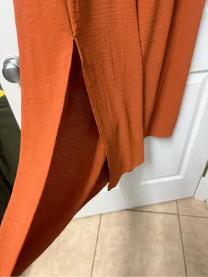 No Boundaries Rust Maxi Skirt with Smocked Waist thumbnail 4