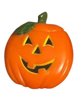 2 Vintage Jack O Lantern Pin Brooch Pumpkin Halloween Plastic Textured Estate thumbnail 2