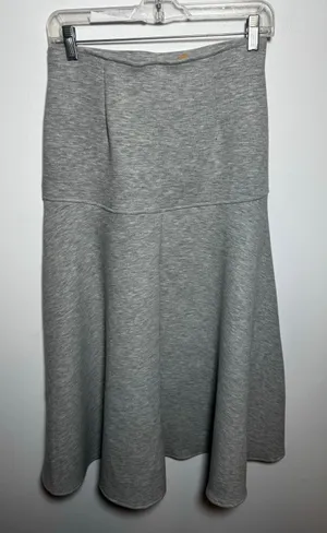 Brand New OGL Women's S Wool-like Flared Maxi Skirt Heather Grey thumbnail 1