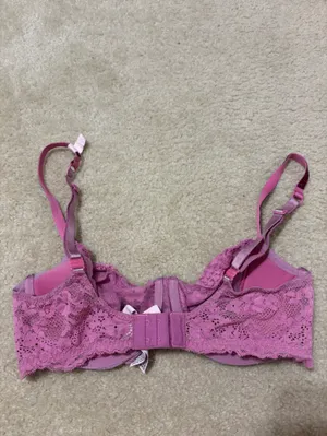 Victoria's Secret Pink Lace Underwire Bra with Embellished Straps thumbnail 2