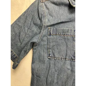 FUTURE COLLECTIVE Denim Shirt‎ Dress Short Sleeve Collared Button Front Blue S thumbnail 6