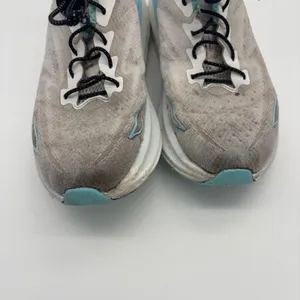 Hoka Clifton 9 Womens 8.5 Grey Blue Running Shoes Lock Laces thumbnail 8