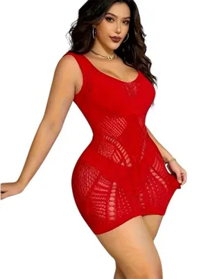 Sexy Women Lace Dress Suspender Bodystocking Lingerie Crotchles Underwear US thumbnail 1