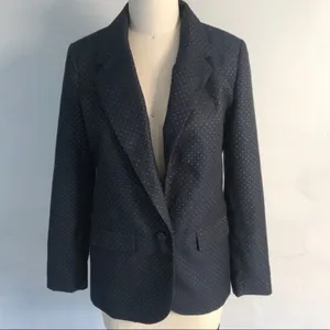 ✨HP✨A New Day Navy & Gold Dot Boyfriend Blazer✨ thumbnail 3