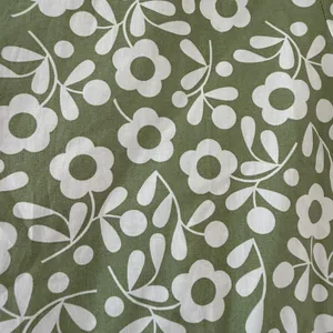 SweetSalt Womens Sage Green Floral Button Down Midi Dress Cotton Pockets Size S thumbnail 4