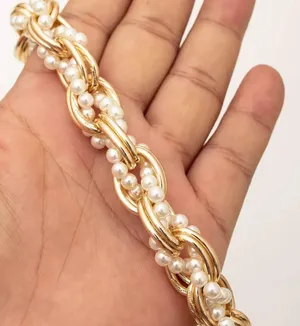 New Shoulder Bag Gold Pearl Chain Extender thumbnail 2