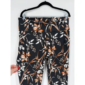 Columbia Weekend Adventure Leggings Women XL Black Floral 7/8 Gorpcore Botanical thumbnail 9