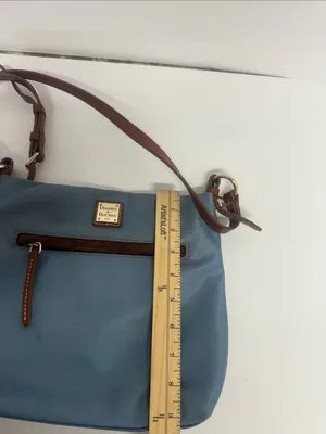 Dooney & Bourke Blue Crossbody with Brown Leather Trim thumbnail 8