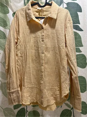 Mystree Light Yellow Textured Button-Down Shirt thumbnail 1