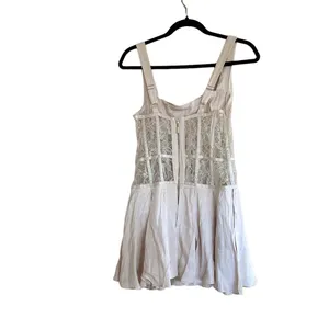 NWOT Free people Odette Mini dress Corset Lace Trim thumbnail 9
