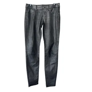 The Limited Metallic Coated Legging Jean Black Silver Skinny‎ Pants Womens 4 thumbnail 2