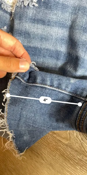 American Eagle Hi-rise Shortie Jean Shorts thumbnail 3