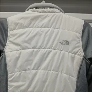 The North Face Quilted Full Zip Jacket Women's Medium White Gray Gorpcore Hiking thumbnail 10