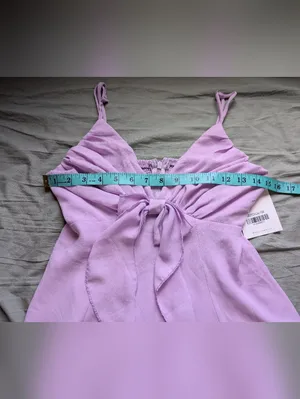 NWT Hello Molly Smile Back At Me Mini Dress W6/Medium Lilac thumbnail 4
