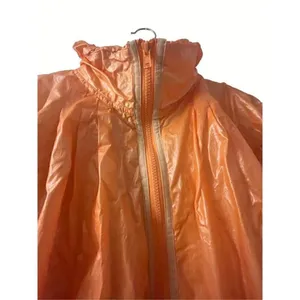 Neon Polyurethane Zip Up Puffer Small Orange thumbnail 4
