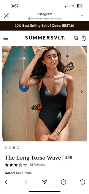 Summersalt Wave - Sea urchin black - Long Torso NWT thumbnail 3