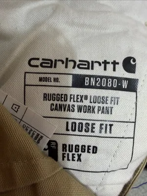 Carhartt Rugged Flex Loose Fit Canvas Work Pant Khaki Tan. Size 14S thumbnail 12
