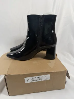 Journee Collection Boots Womens Size 11 Black Haylinn Block Heel Dress Booties thumbnail 3