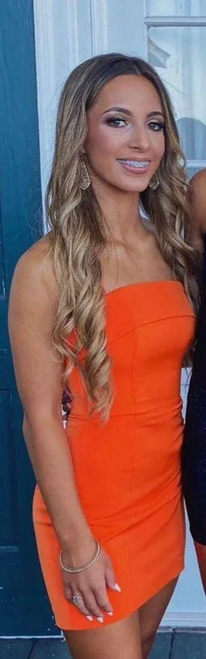 strapless mini dress Orange Size XXS thumbnail 1