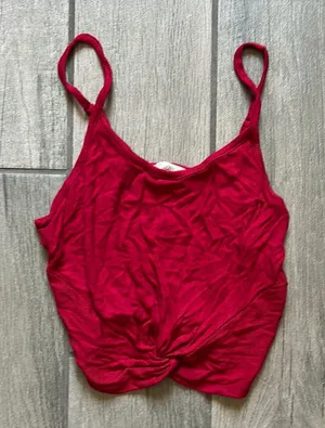 Bozzolo Red Ruched Tie Front Camisole thumbnail 1