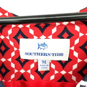 Southern Tide peyton swing dress‎ size medium sleeveless red white blue cayenne thumbnail 4