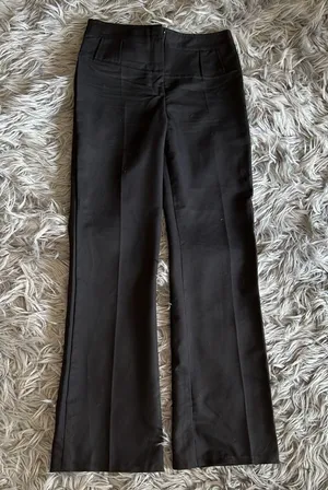 Woman’s casual weight leg pants Black thumbnail 2