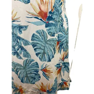 Roxy Halter Sleeveless Tropical Beach Palm Leaf Floral Mini Dress XS NWT thumbnail 5