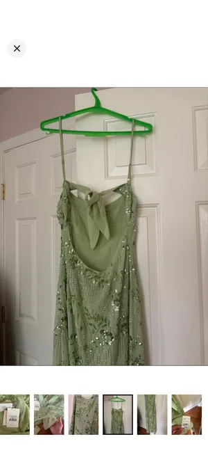 Peppermayo Celandine Beaded Green Maxi Formal Dress Women's Size 6 thumbnail 10