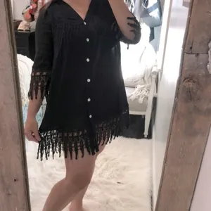 Blue island size small black swim cover dress thumbnail 2