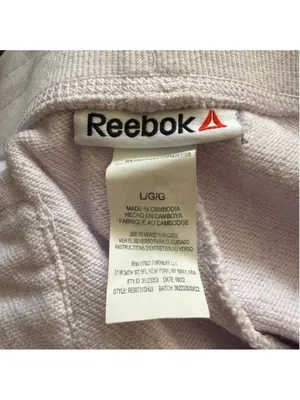 Reebok shorts cotton cord tie waist activewear athleisure gym pilates running L thumbnail 8