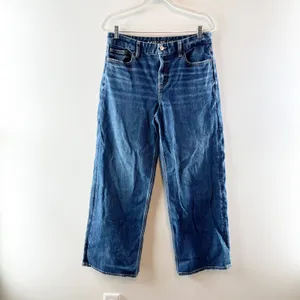 American Eagle Curvy Mid Rise Stovepipe Straight Leg Dark Wash Jeans Blue 10 thumbnail 2
