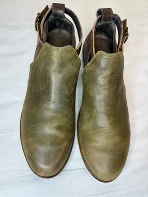 Naot Kamsin 26042 EU 40 Vintage Pine Leather Cutout Ankle Booties Velcro thumbnail 5
