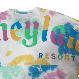 Disney Spirit Jersey Disneyland Resort Pastel Tie Dye Rainbow Size M thumbnail 8