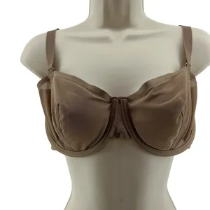 Cuup The Balconette Mesh Bra Taupe Lingerie Womens 34F thumbnail 2