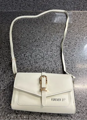 Forever 21 White Crossbody Bag with Gold Buckle thumbnail 1