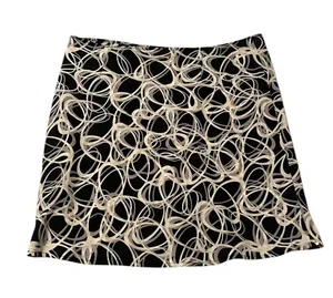 Express Black Cream A Line Mini Skirt thumbnail 1