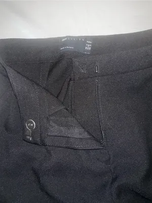 ASOS Petite Black Tailored Straight Leg Trousers Work Office Slacks Size 0 thumbnail 5