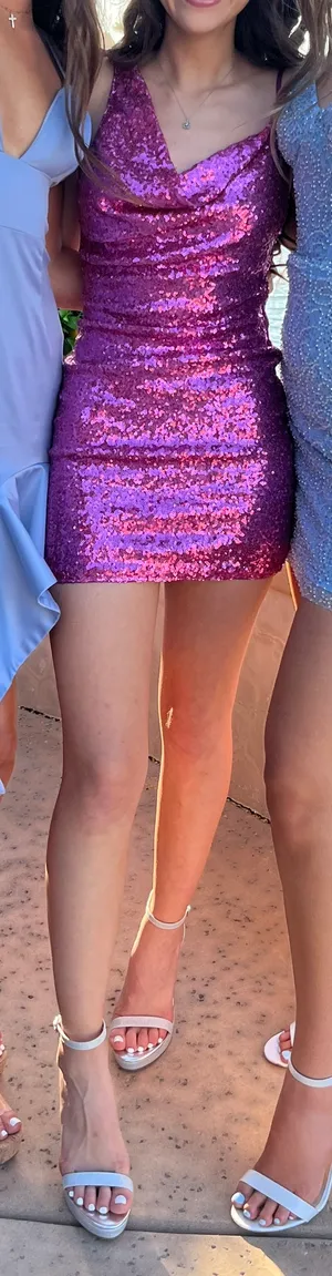 Hello Molly Hot pink prom dress thumbnail 1