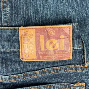 VTG L.E.I. Bootcut Jeans Juniors 1 Blue Mid Rise Denim Western Downtown Girl Y2K thumbnail 5