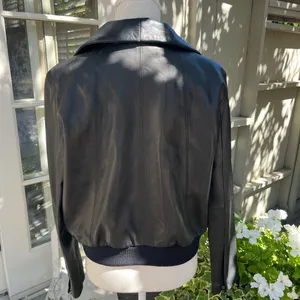 Kenneth Cole Black Leather Jacket thumbnail 2