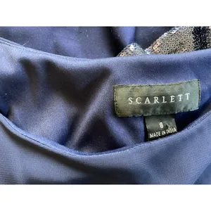Scarlett Navy Blue Beaded Cape dress Formal Mother‎ Of The Bride Size 8 thumbnail 8