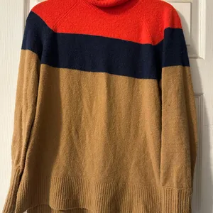 J. Crew‎ Turtleneck Sweater - Red, Black, and Brown thumbnail 1