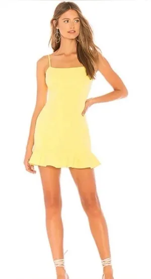 Lovers + Friends Teddy Mini Dress in Lemon‎ size small thumbnail 1