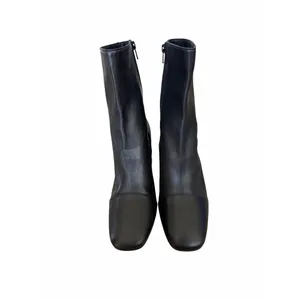 Free‎ People Wisteria Cap Bootie Size 10 Black Block Heel Supple Leather NEW thumbnail 4