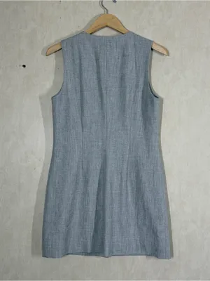 NWT Abercrombie & Fitch Women’s Mara High-Neck Vest Mini Dress Heather Grey S thumbnail 5