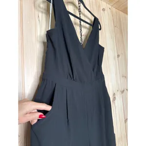 NWT Lulus Kiska Black Lace Wide-Leg Jumpsuit Party Night Out Classy Size XL thumbnail 6