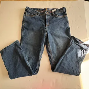 Women's Carhartt Jeans Relaxed Fit Blue Denim Size 12 flannel lined thumbnail 3