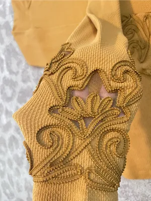 Free People Long-Sleeve Scoop Neck Top in Mustard thumbnail 7